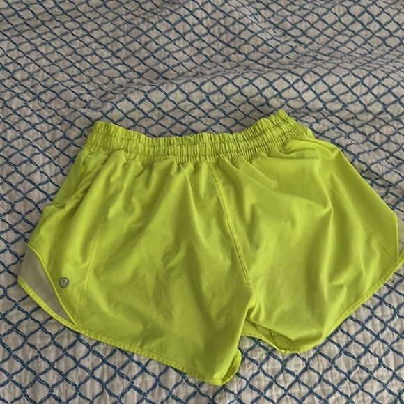 Neon Yellow Lulu shorts size 6 - Picture 3 of 3